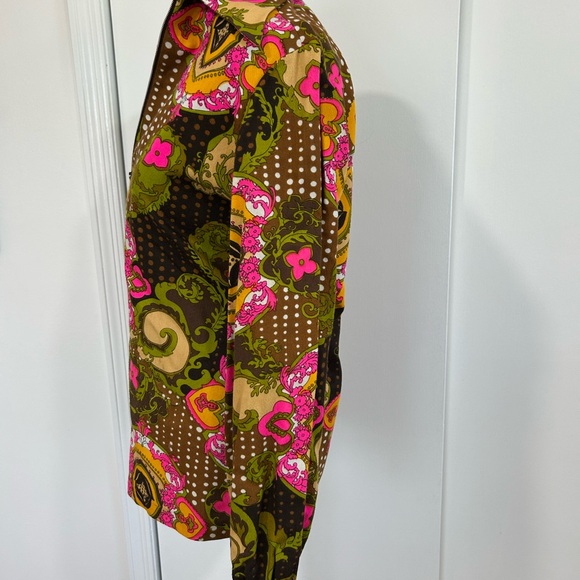 VINTAGE IGLWU MARDI MODES NEW YORK BOHEMIAN MOD PSYCHEDELIC ART TOP ..VERY RARE! - Picture 8 of 14